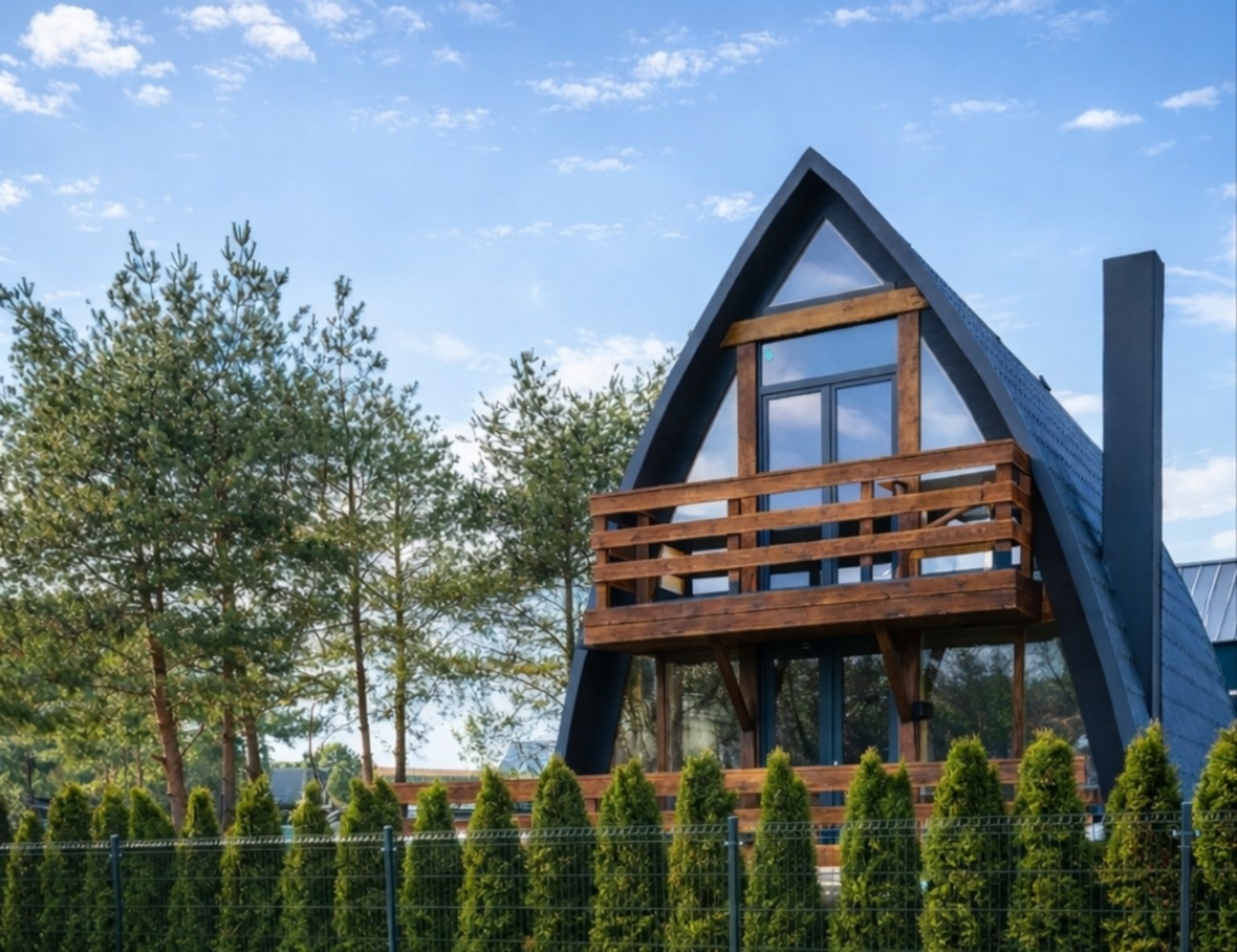 Lake House Jeziorsko z zewnątrz w dzień